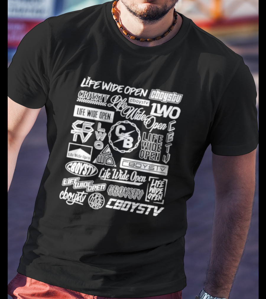 Cbysotv Life Wide Open Cboystv CB Chain Life Wide Open CB TV T-Shirt
