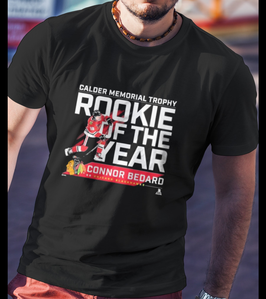 Connor Bedard Calder Memorial Trophy Rookie Of The Year 98 Chicago Blackhawks T-Shirt