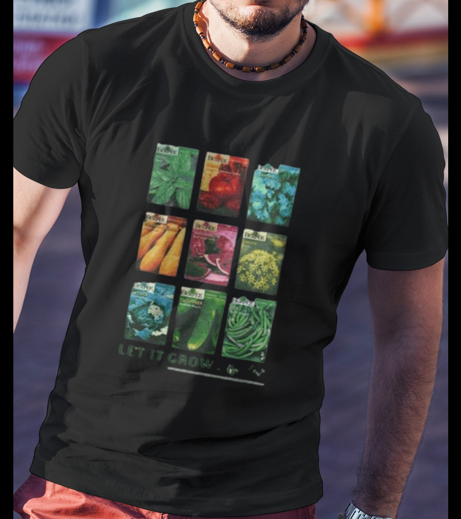 Let It Grow Veggie Seed Packets Garden Rage On T-Shirt