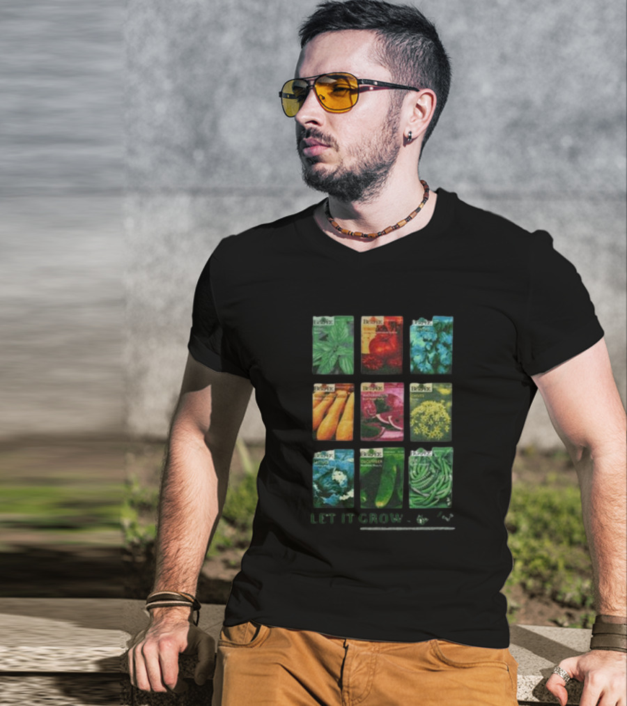 Let It Grow Veggie Seed Packets Garden Rage On T-Shirt