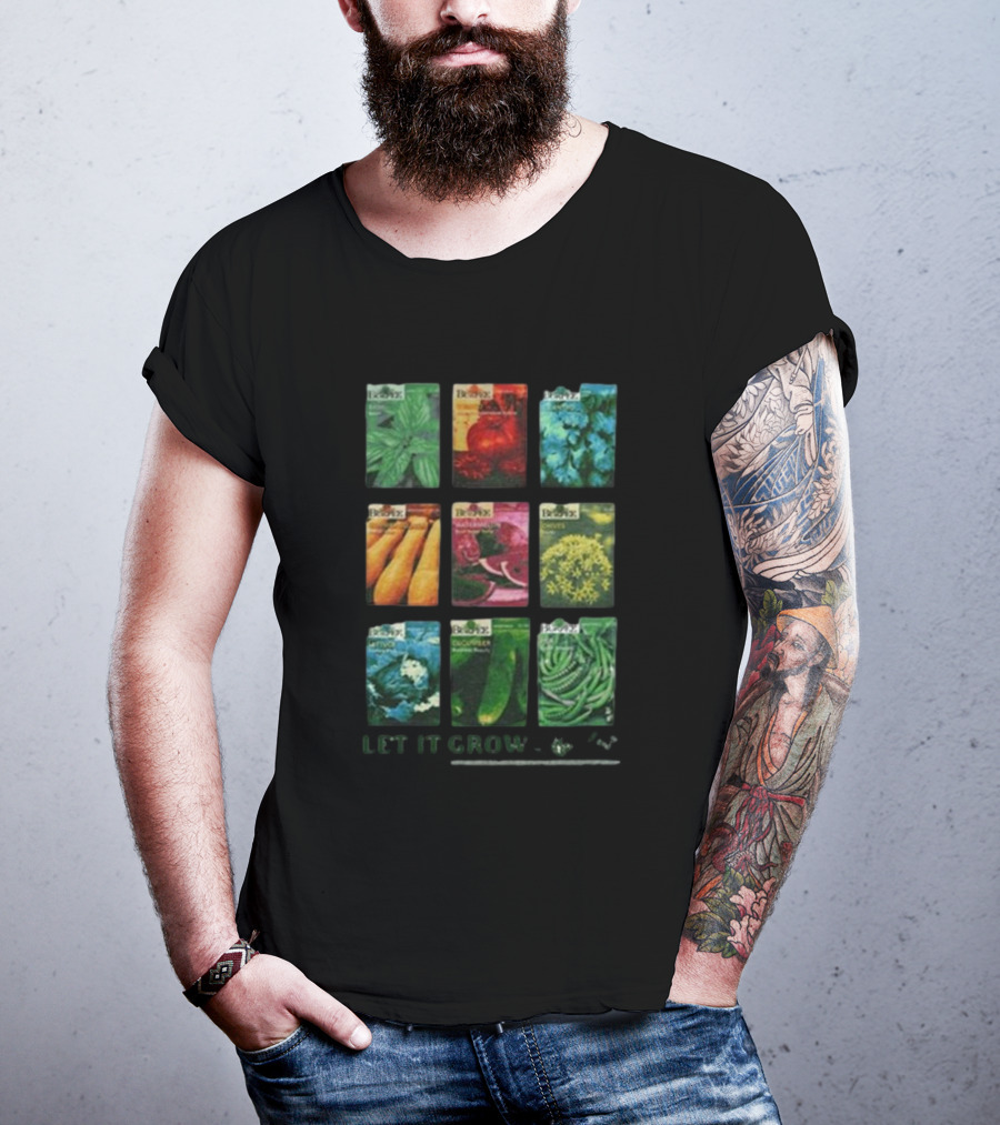 Let It Grow Veggie Seed Packets Garden Rage On T-Shirt
