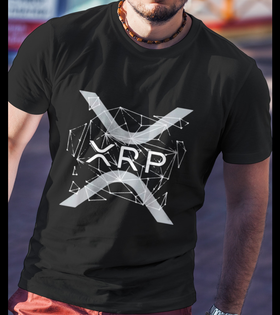 XRP Ripple Logo With Geometric Pattern Elements T-Shirt