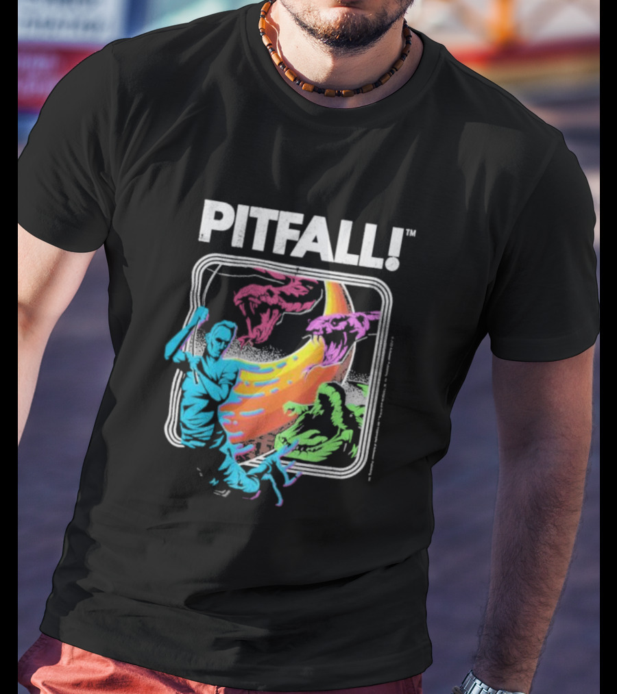 Seven Squared Pitfall Retro Adventure Gaming T-Shirt