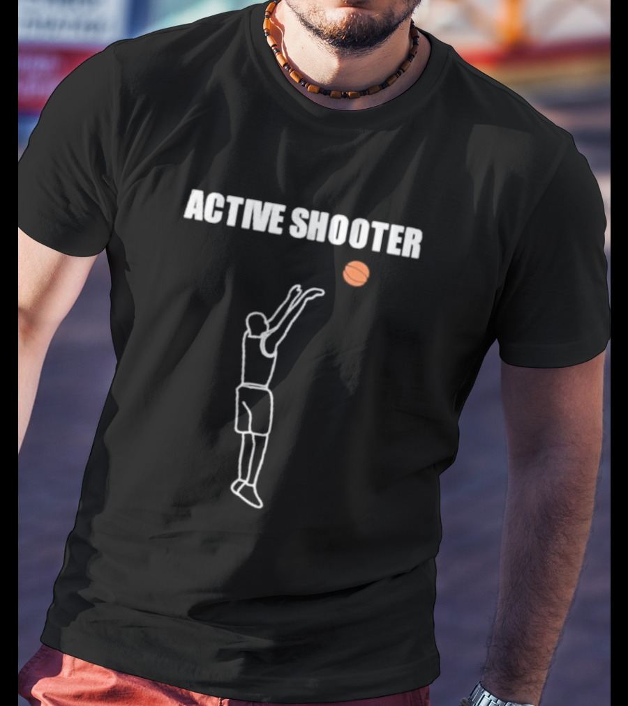 ACTIVE SHOOTER Basketball Silhouette Summerhays Bros T-Shirt