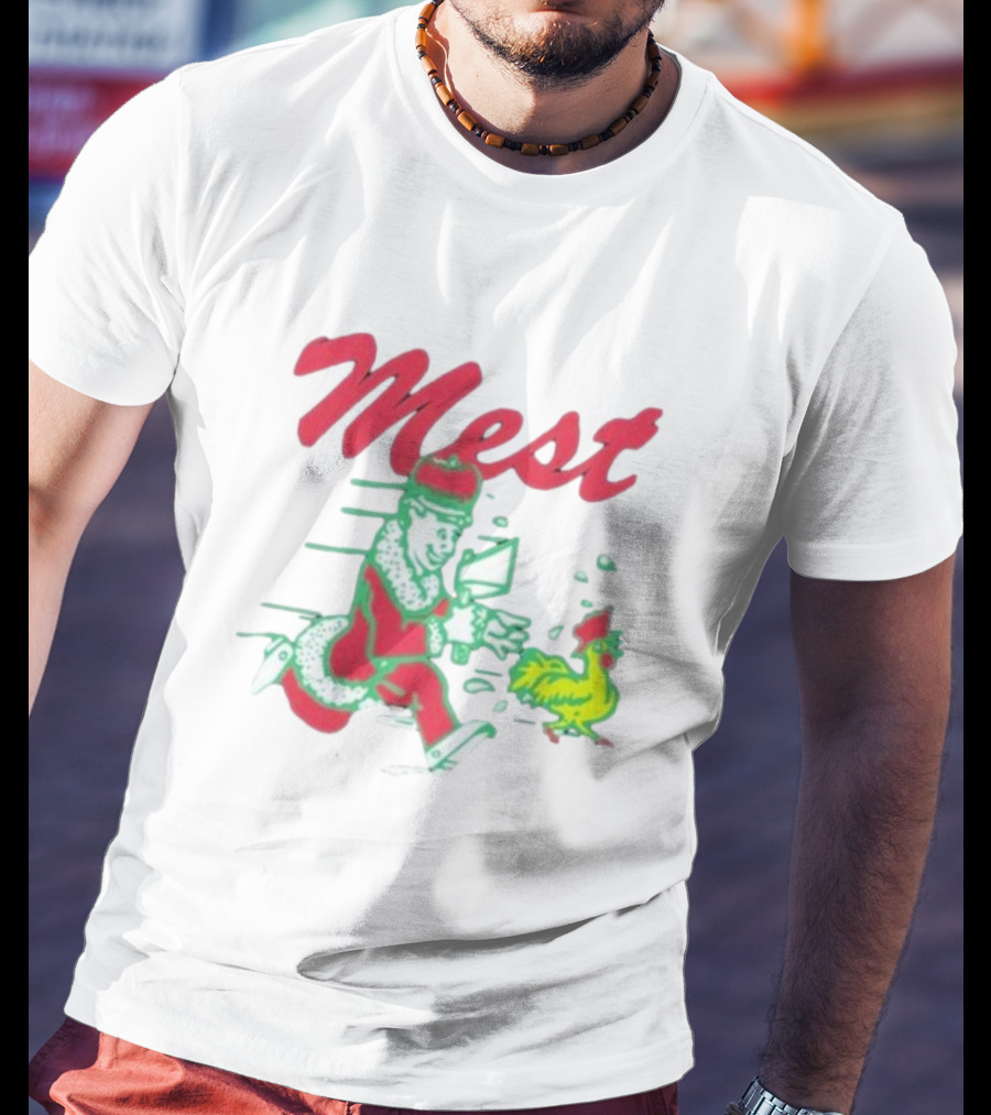Tony Lovato X Mest The Boys Santa Running With Chicken T-Shirt