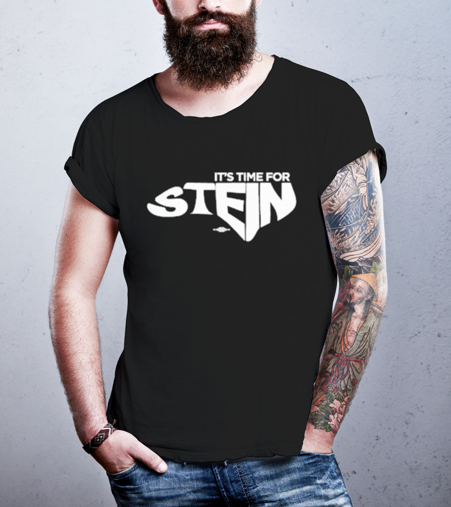 IT’S TIME FOR STEIN Classic Superhero Inspired Bold Lettering T-Shirt
