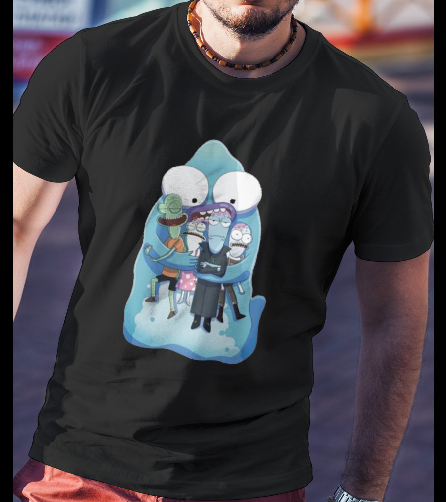 Pupa Hug With Solar Opposites Characters T-Shirt