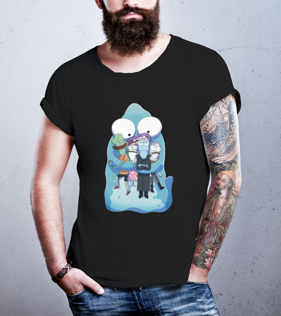Pupa Hug With Solar Opposites Characters T-Shirt
