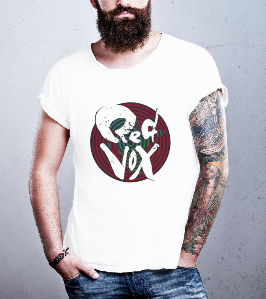 Retroware Red Vox Psychedelic Spiral Retro Vibes T-Shirt