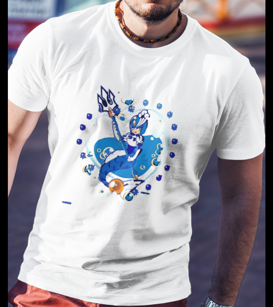 Splash Woman Mega Man Aqua Heart Capcom T-Shirt