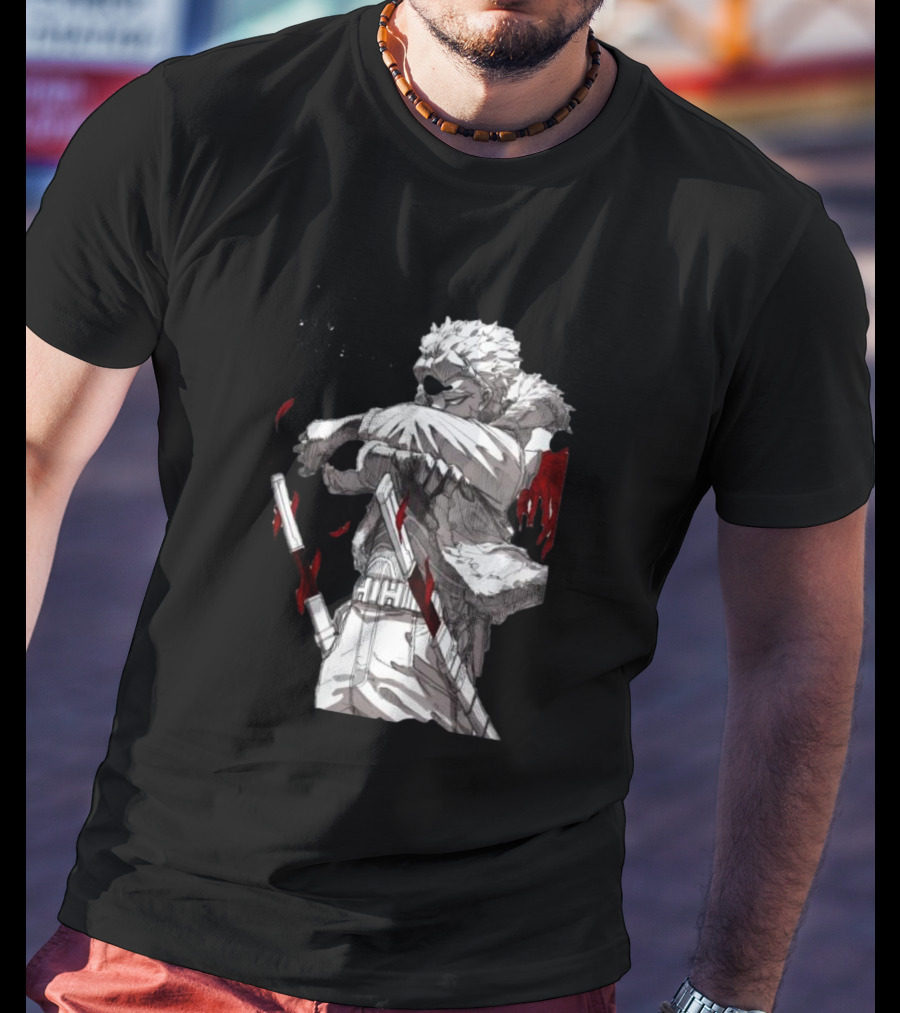 The My Hero Academia Anime Hawks With Swords And Japanese Text T-Shirt