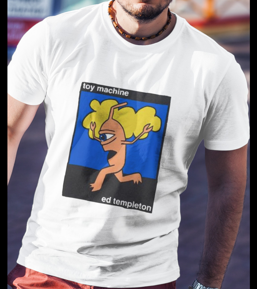 Toy Machine Ed Templeton Cartoon Character With Yellow Hair And One Eye T-Shirt