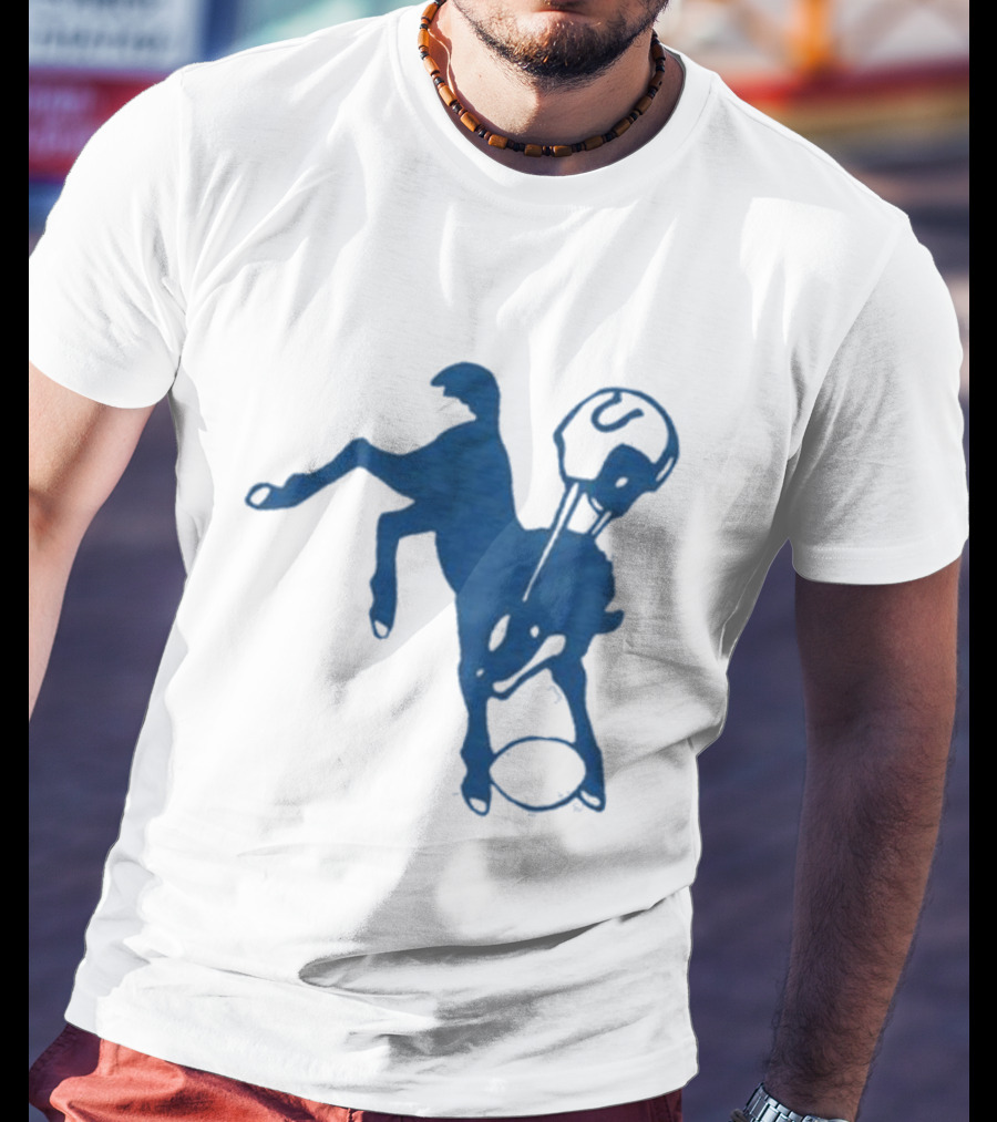Indianapolis Colts 61 Blue Horse T-Shirt