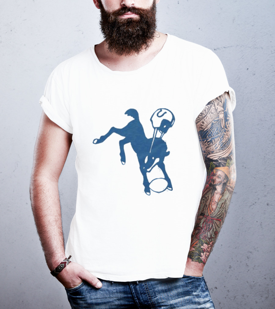 Indianapolis Colts 61 Blue Horse T-Shirt
