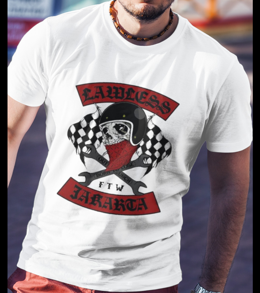 Lawless Jakarta FTW Outlaw Bones Punch Road Skull T-Shirt