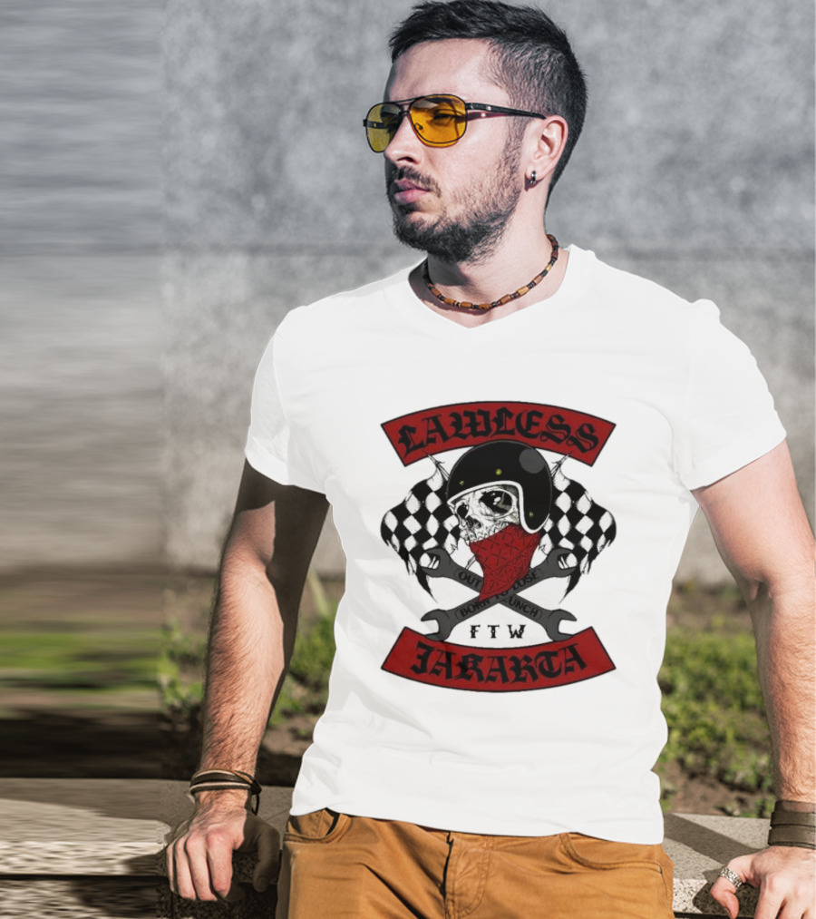 Lawless Jakarta FTW Outlaw Bones Punch Road Skull T-Shirt