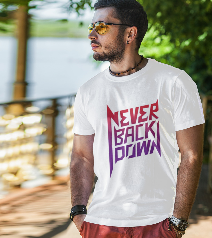 Nick Eh 30 Never Back Down Retro Gradient T-Shirt