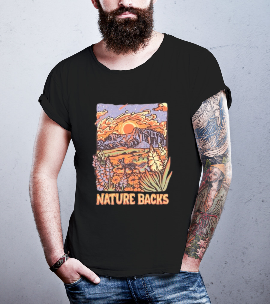 Nature Backs Vibrant Canyon At Sunset T-Shirt
