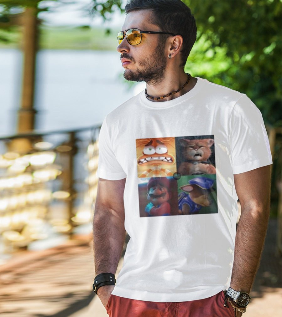 Panic Attack Anxiety Inside Out Puss In Boots Mario Paw Patrol Quartet T-Shirt