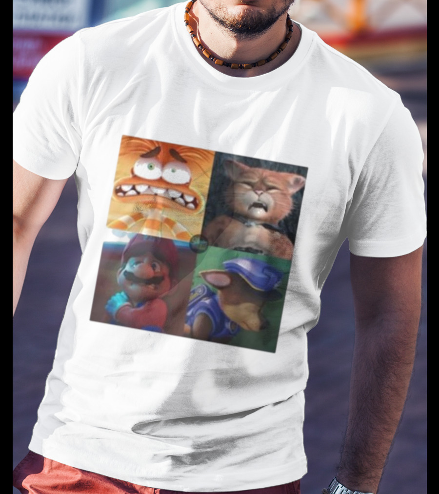 Panic Attack Anxiety Inside Out Puss In Boots Mario Paw Patrol Quartet T-Shirt