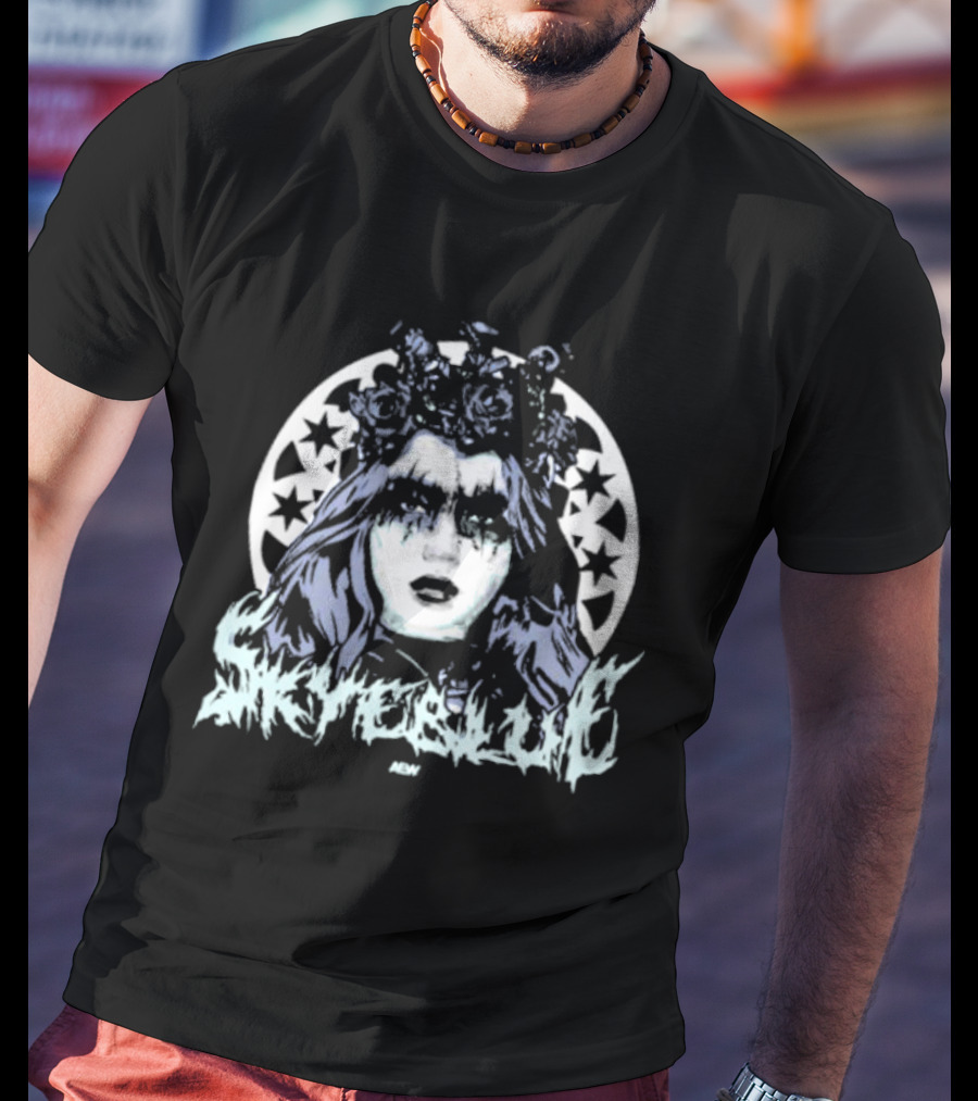 Skye Blue Choke Woman Roses Stars MDW T-Shirt