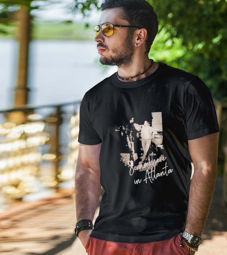 Somewhere In Atlanta Retro Car Scene T-Shirt