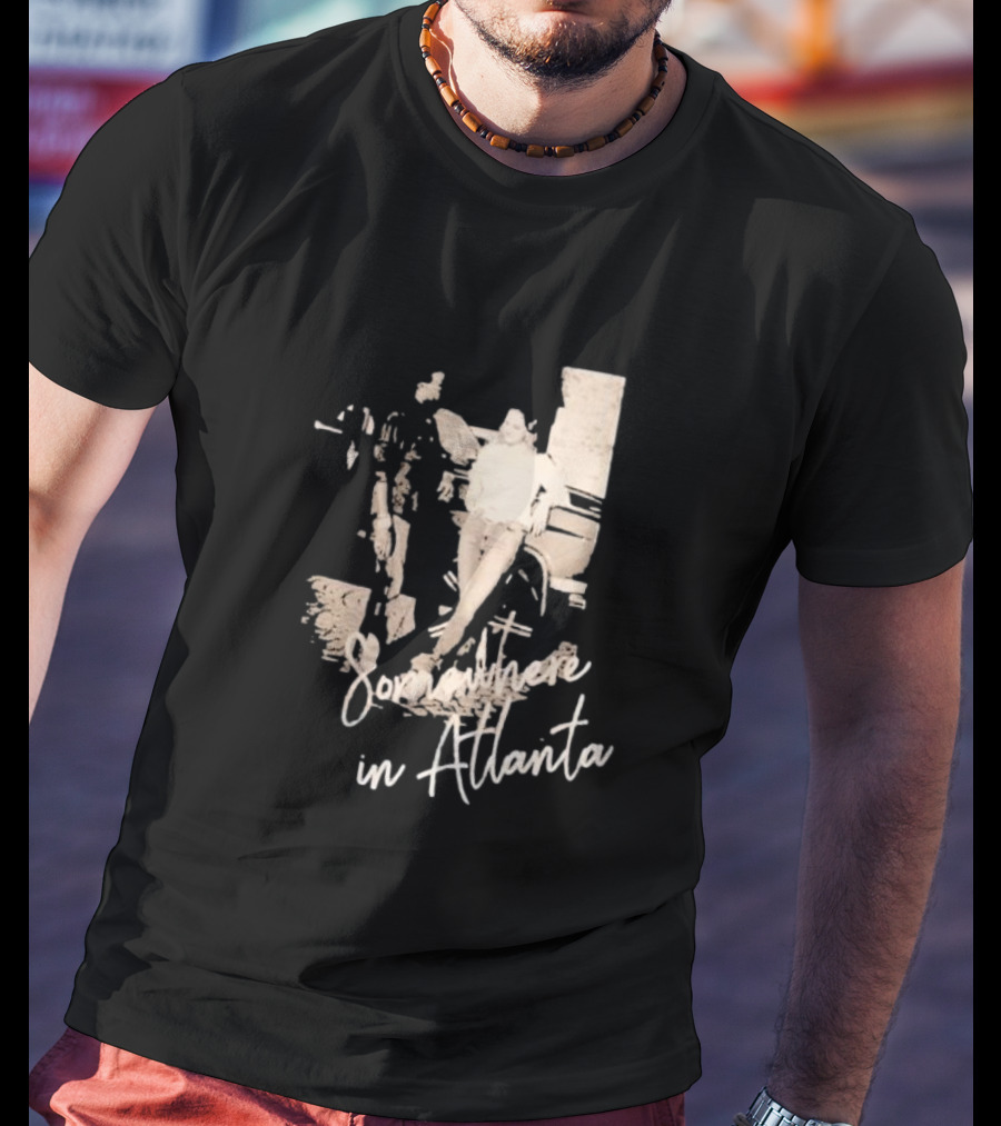 Somewhere In Atlanta Retro Car Scene T-Shirt