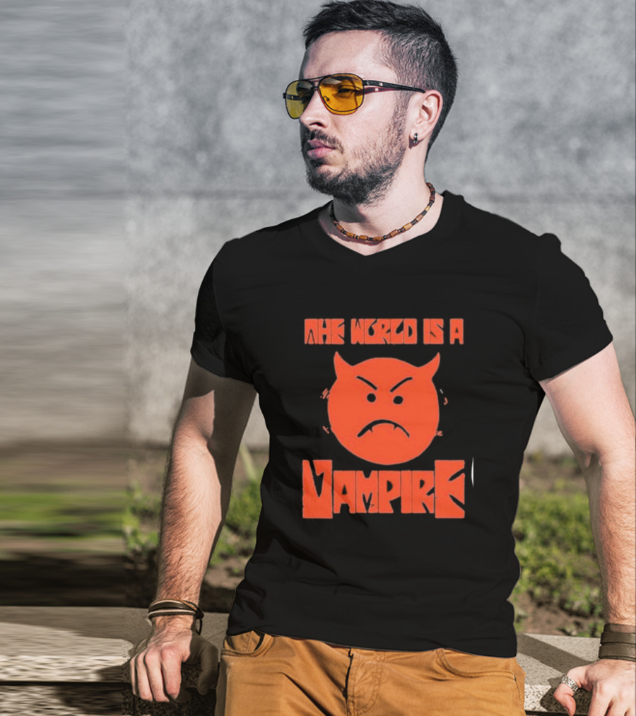 The World Is A Vampire Angry Red Devil Face T-Shirt