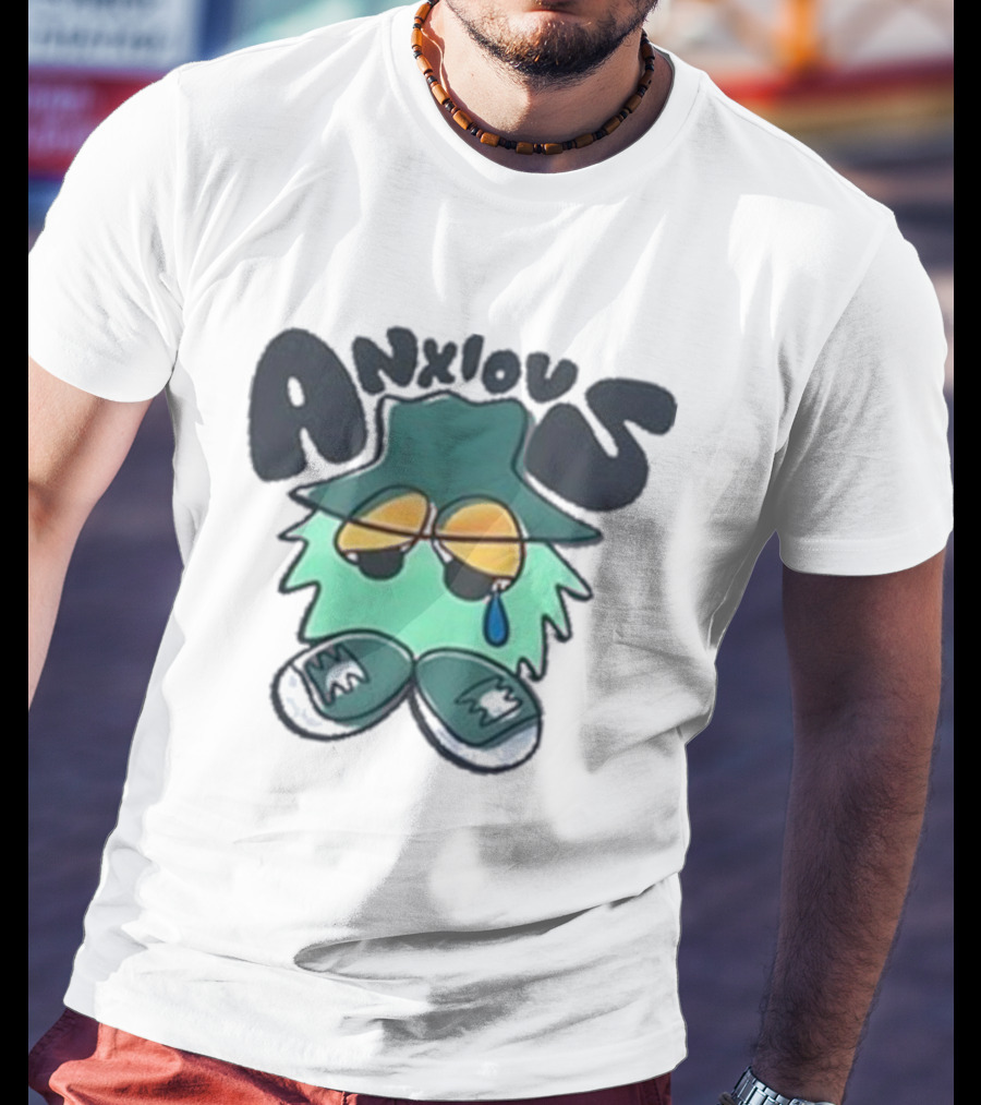 Anxious Tearful Character With Sunglasses And Hat T-Shirt
