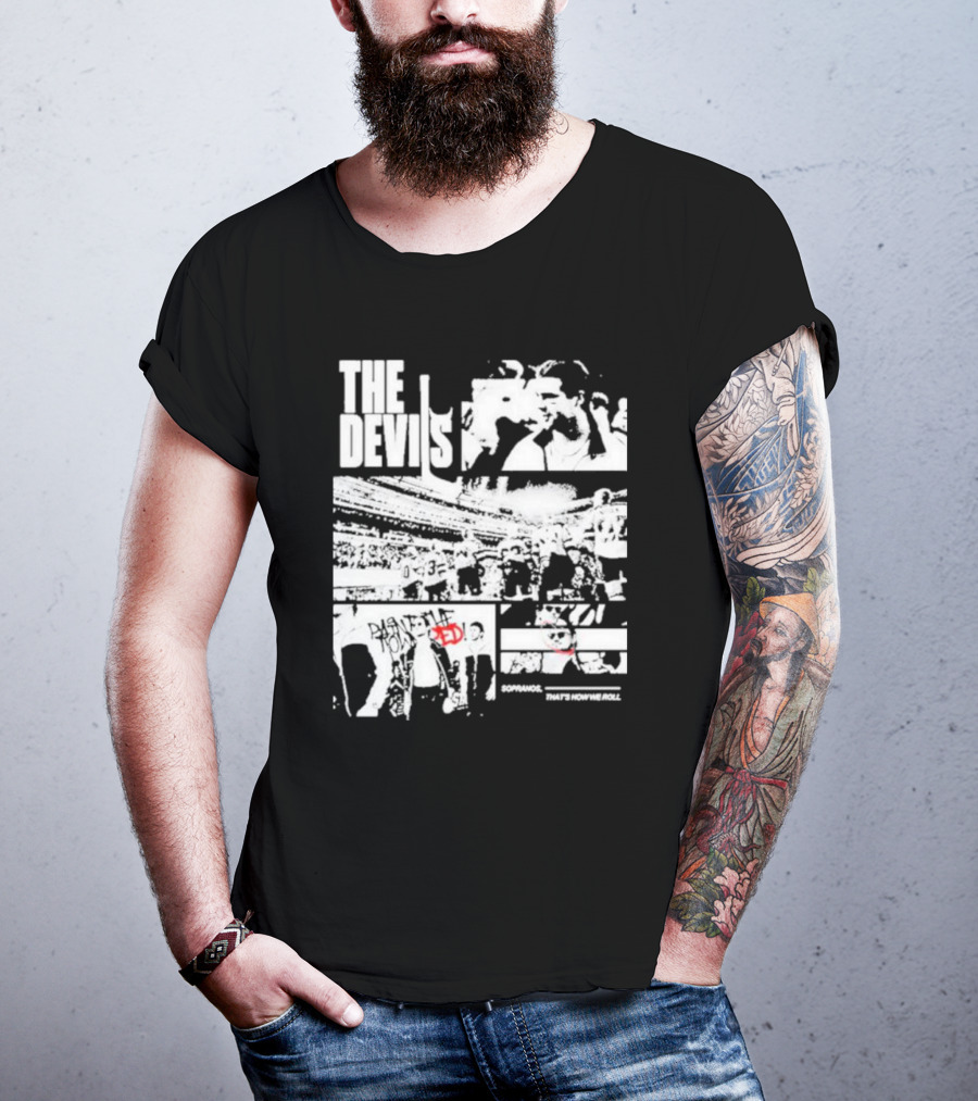 The Devils Sopranos That's How We Roll Comic-Style Collage T-Shirt