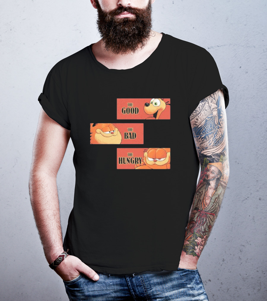 The Good The Bad The Hungry Garfield And Odie T-Shirt