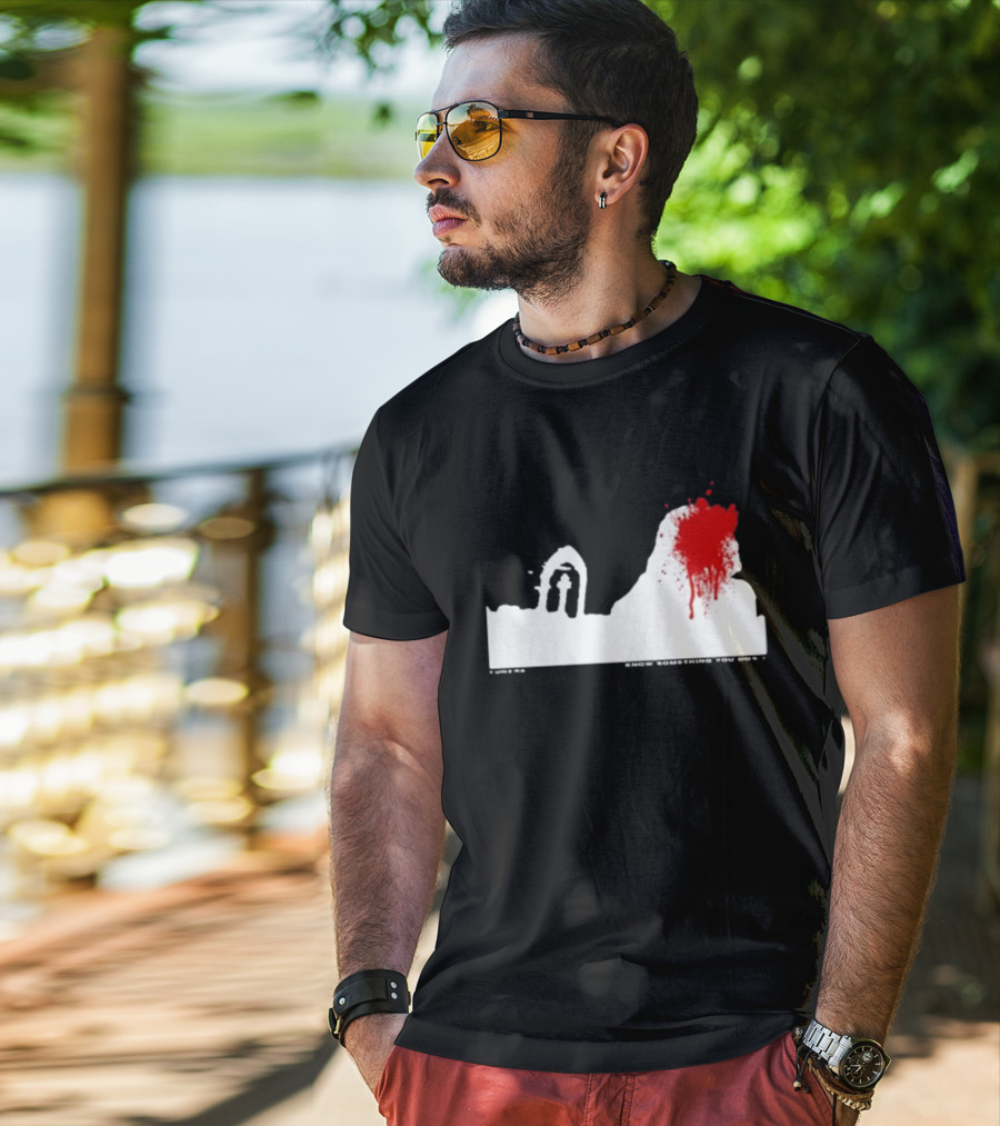 Siqaeda Funeral I Know Something You Don’t Red Splatter Archway Scene T-Shirt