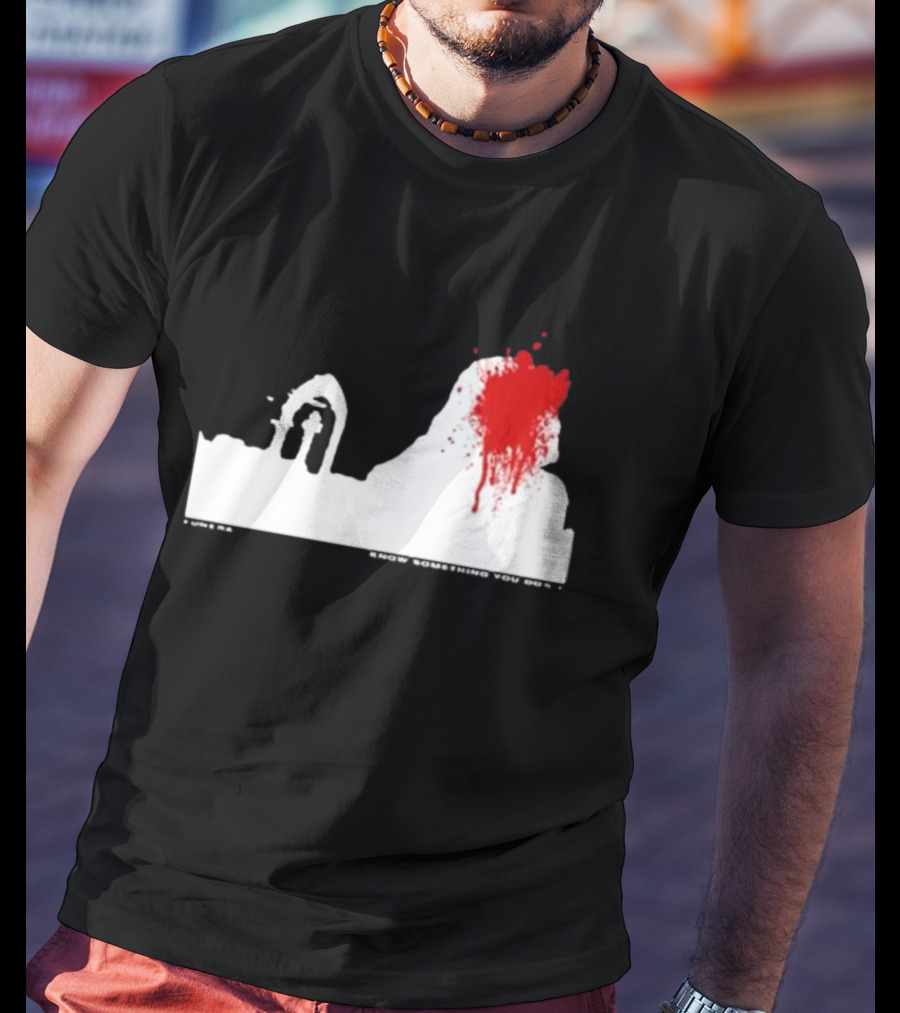 Siqaeda Funeral I Know Something You Don’t Red Splatter Archway Scene T-Shirt