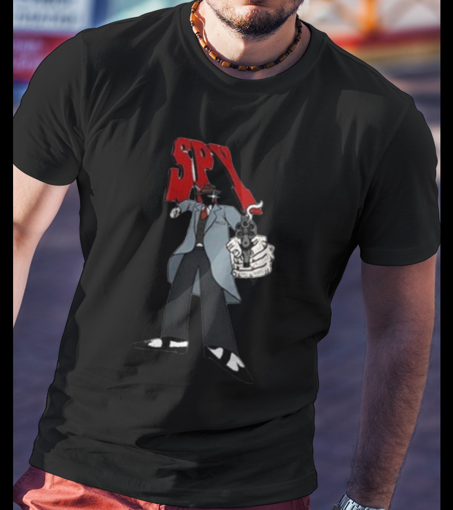 Spy Mobster Gunman Artwork Worldwide T-Shirt