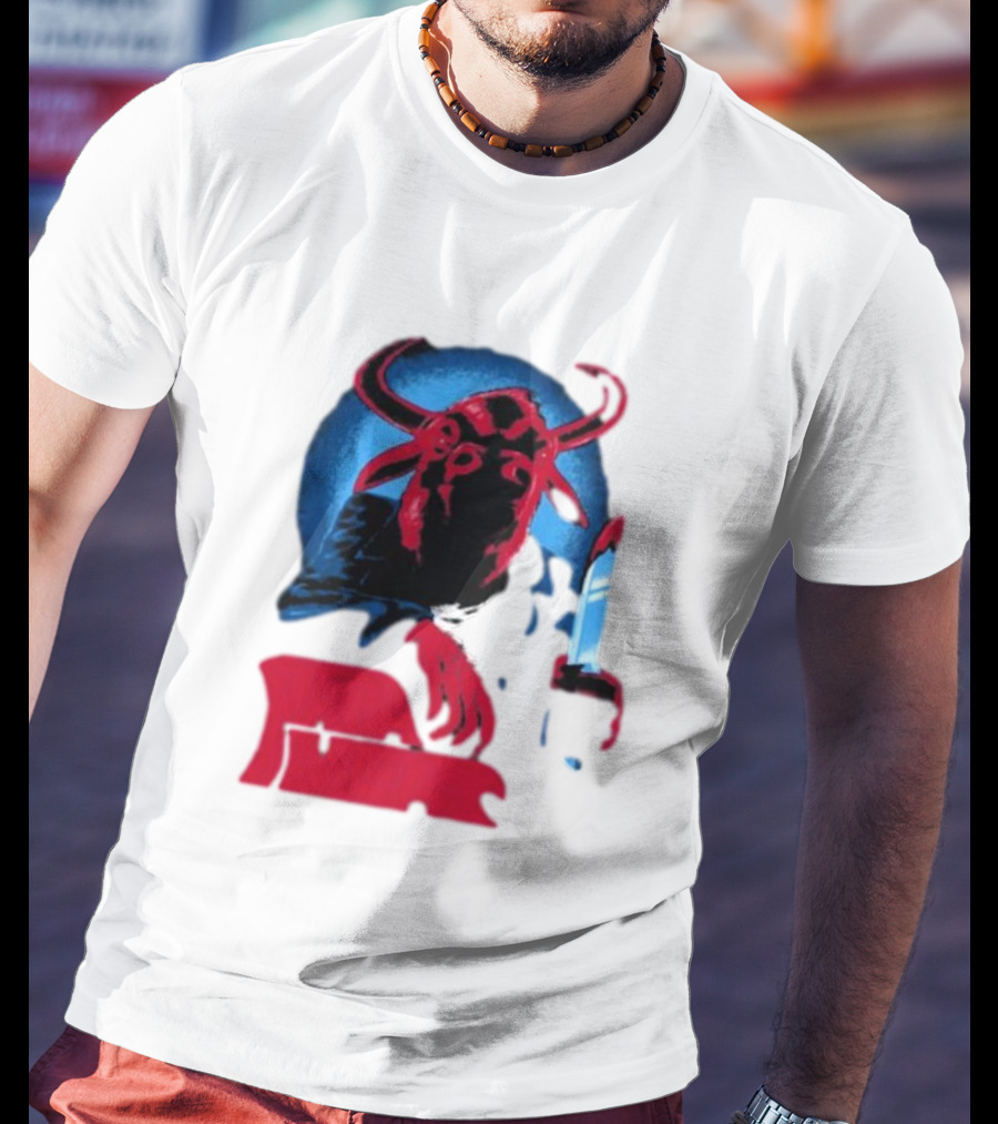 Papa Meat Cyber Bully Cow With Knife Dark Humor T-Shirt