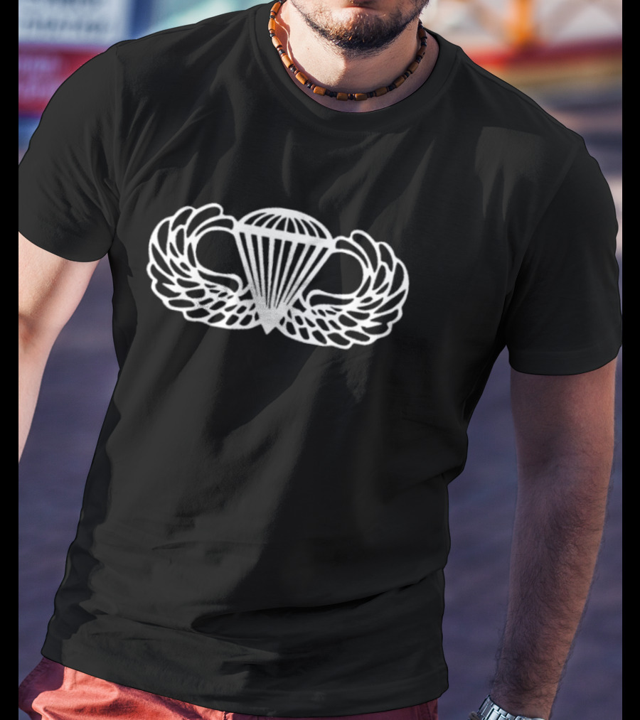 Paratroopers Airborne Wings Badge Parachute Emblem T-Shirt