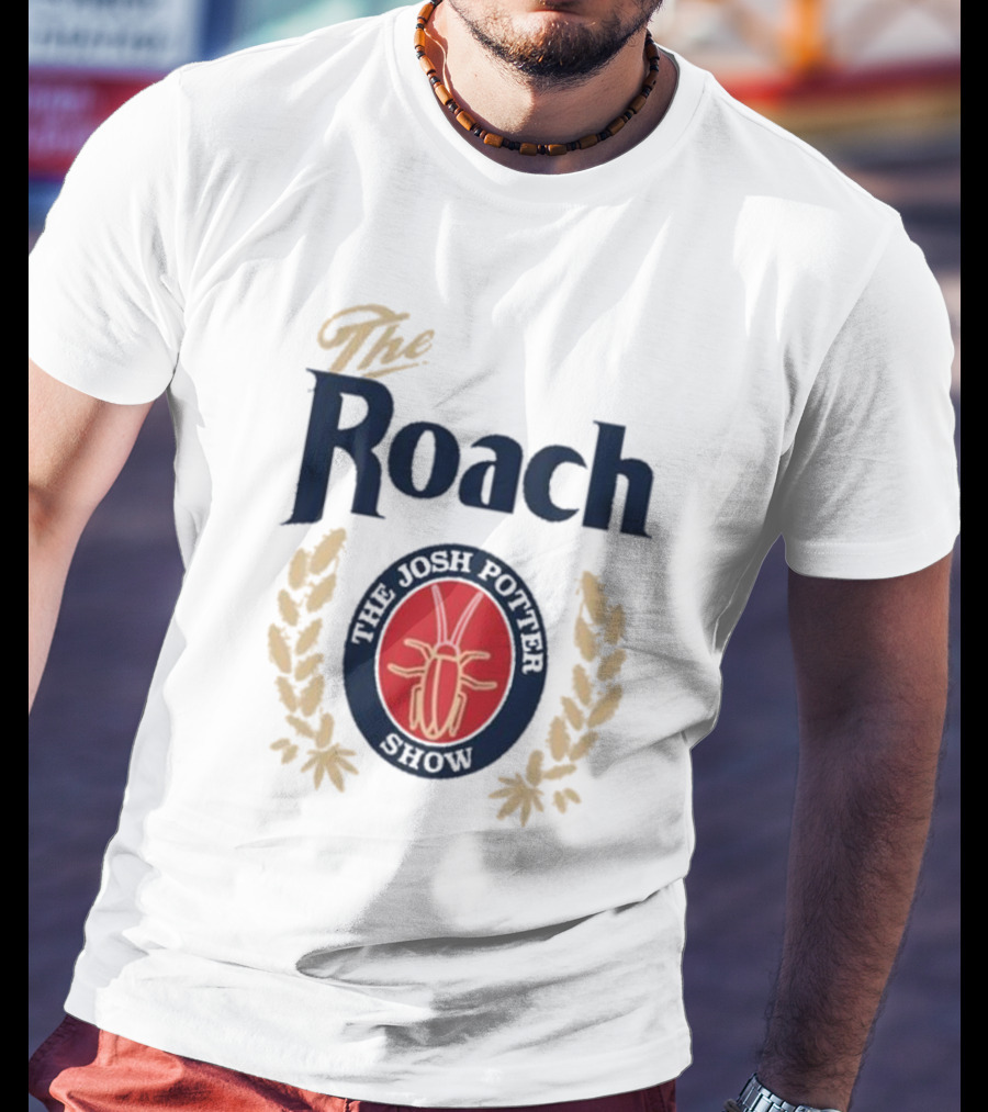 The Josh Potter Show The Roach Emblem With Laurel Wreath And Insect T-Shirt