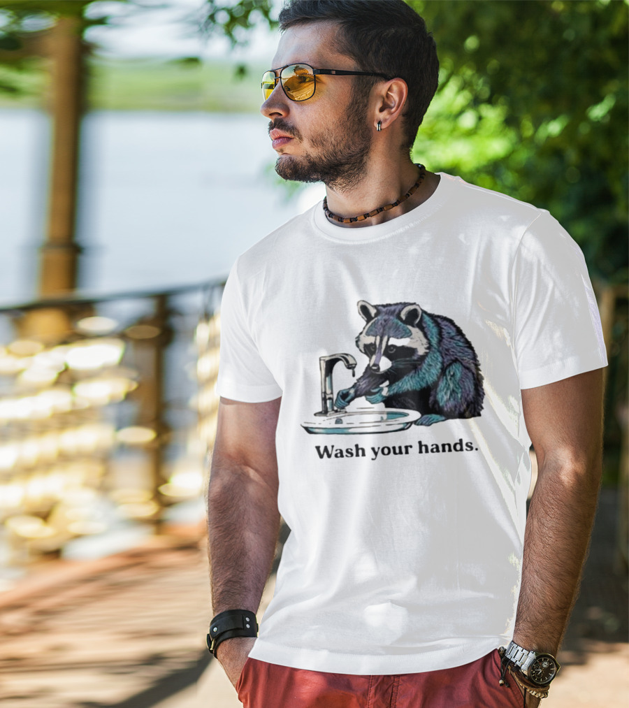 Raccoon Wash Your Hands T-Shirt