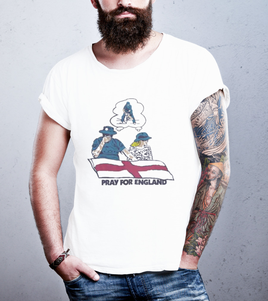 Pray For England Cricket Flag St George's Cross Fan Support T-Shirt