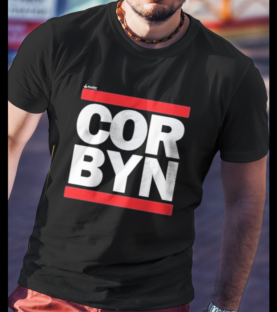 Thtc Corbyn Bold Red Framed Text T-Shirt