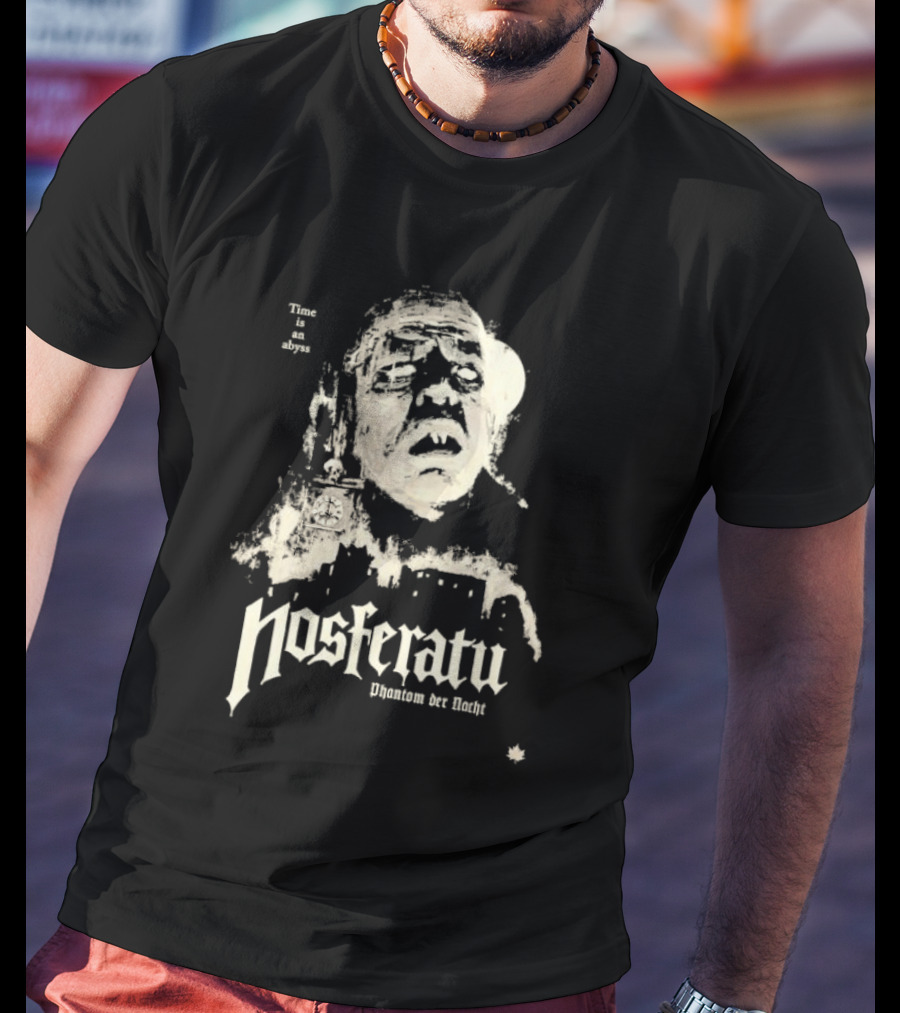 Time Is An Abyss Nosferatu Phantom Der Nacht Black And White Horror T-Shirt