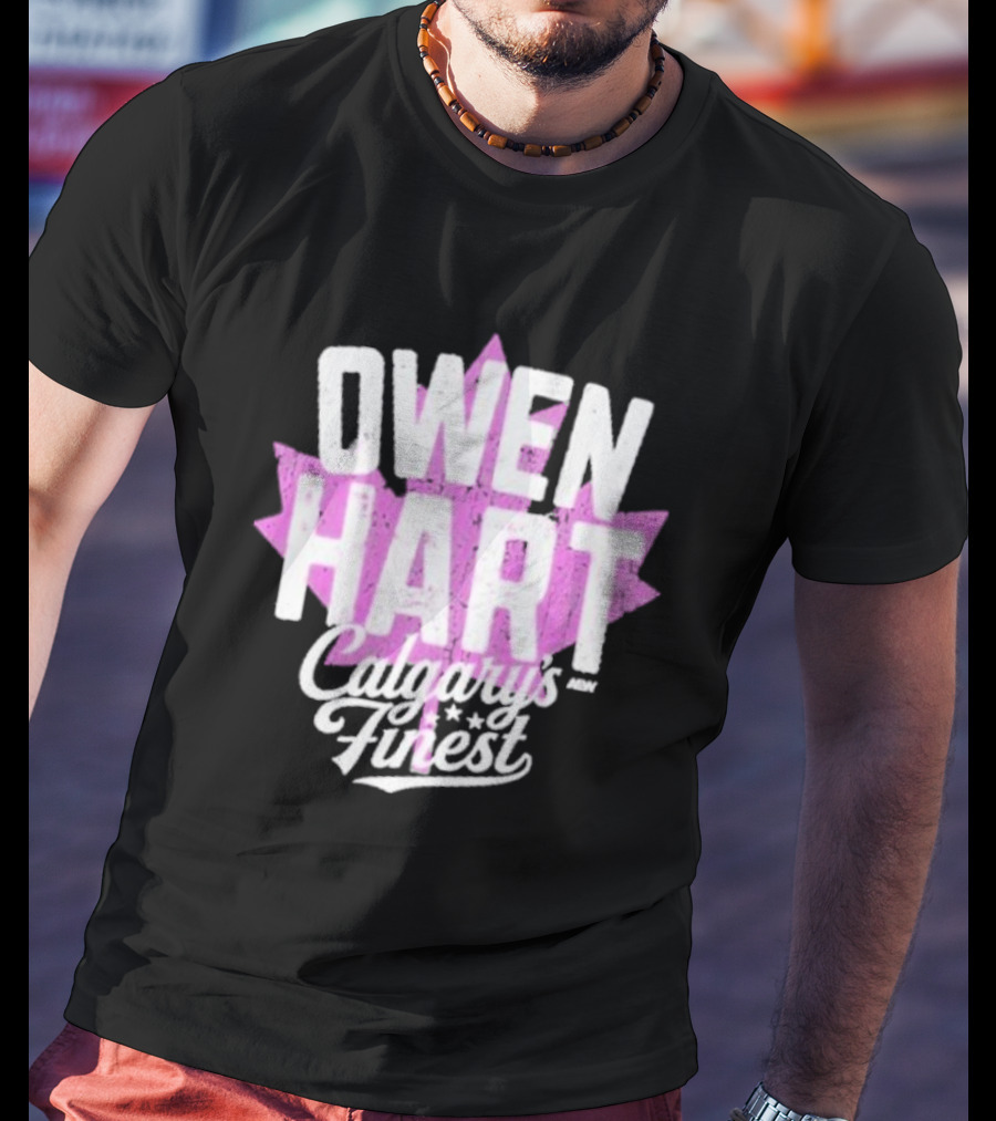 Owen Hart Calgary’s Finest Maple Leaf T-Shirt