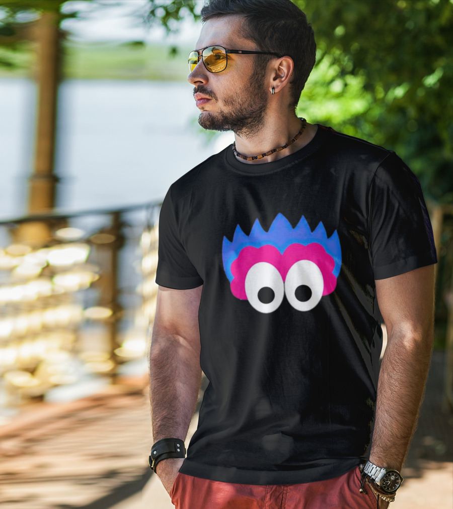 Phan Eyes Blue And Pink Monster Face T-Shirt