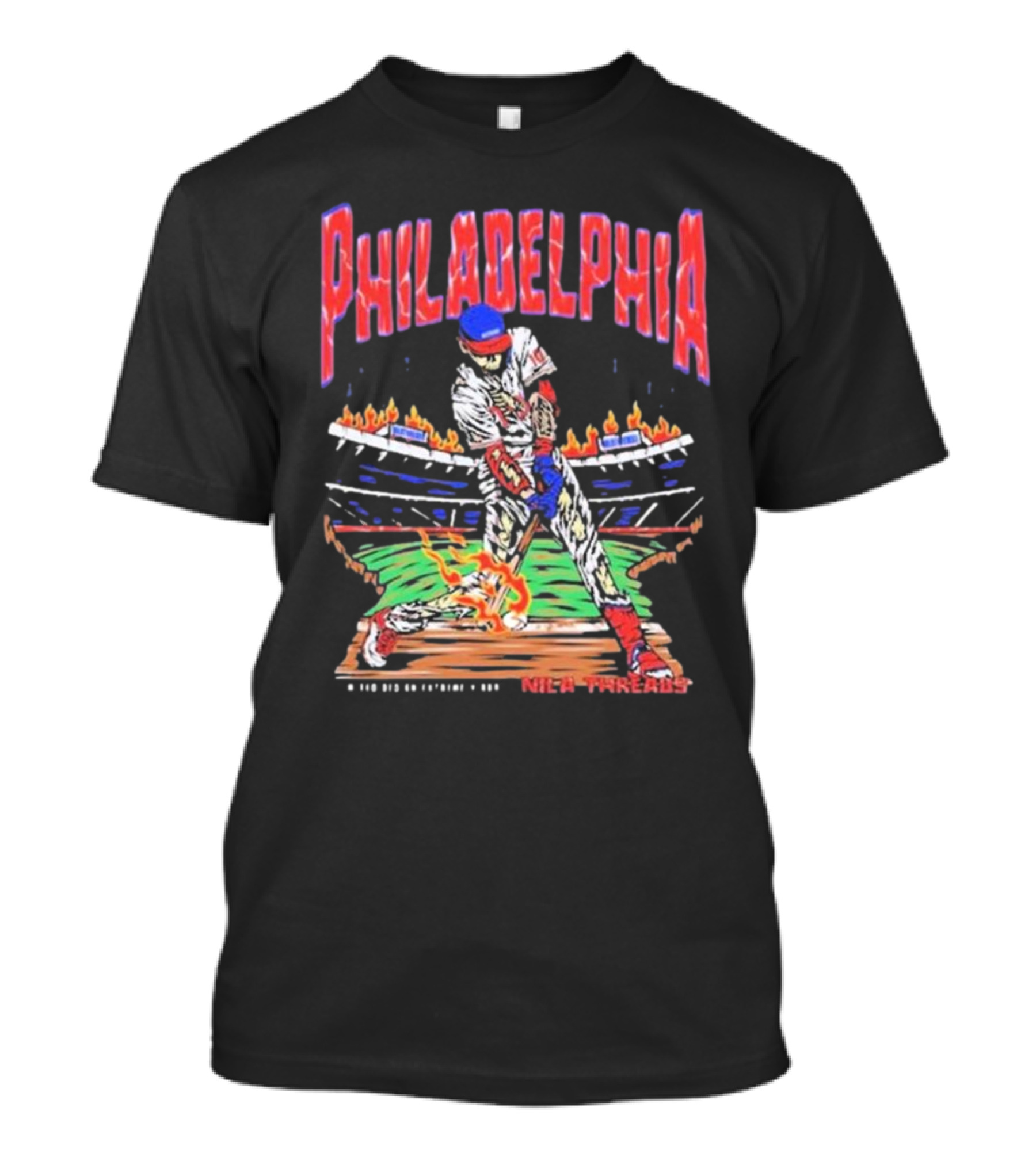 Philadelphia Phillies Baseball Nice Threads Stadium Fire T-Shirt