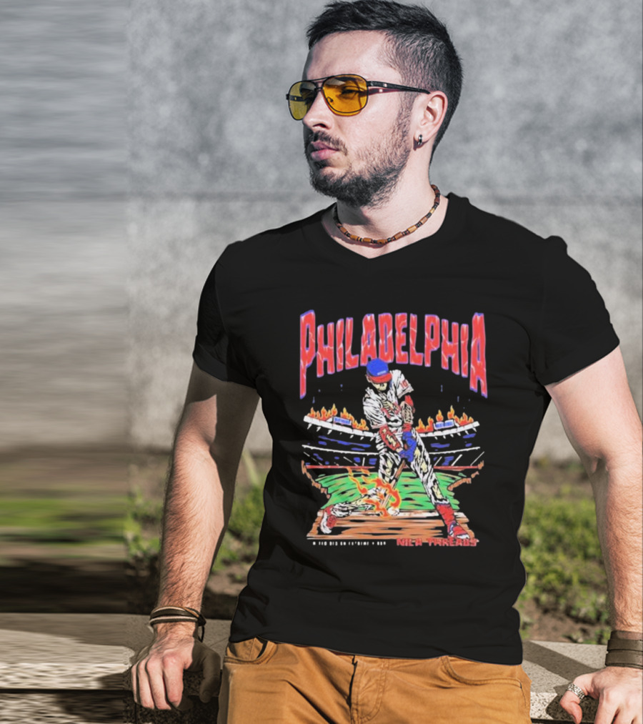 Philadelphia Phillies Baseball Nice Threads Stadium Fire T-Shirt