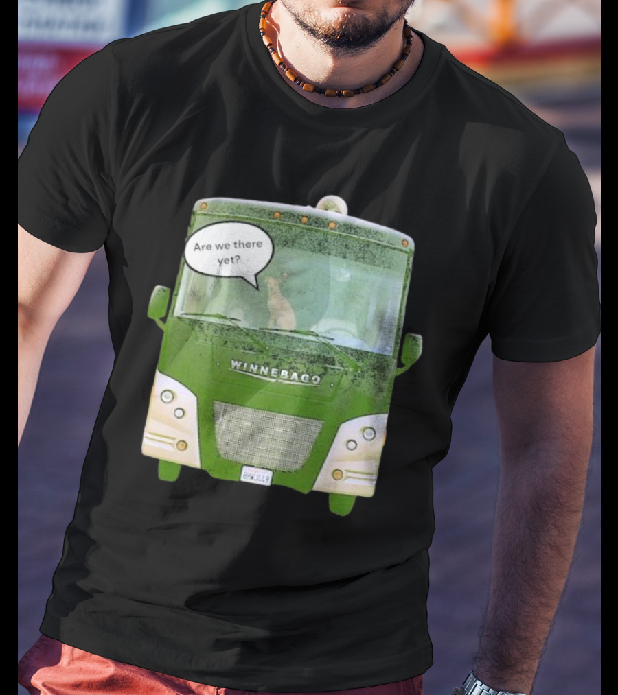 Winnebago Are We There Yet? Dog In Van Scene T-Shirt