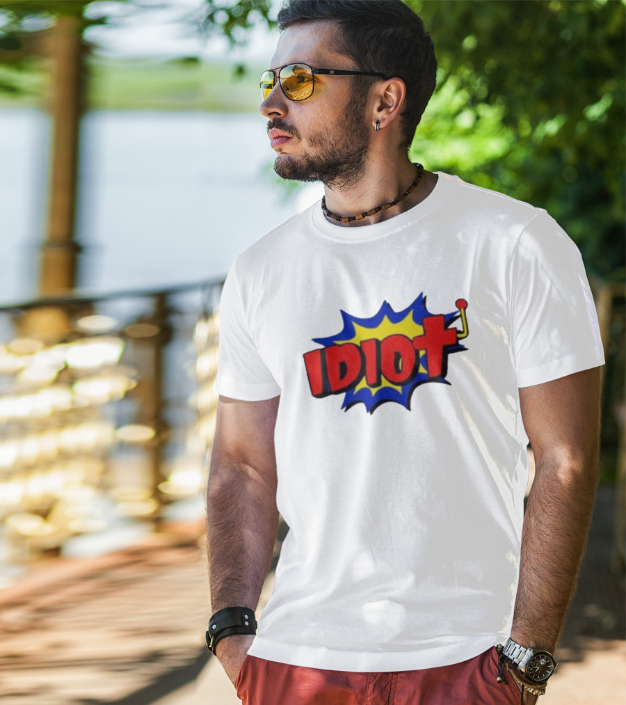 Vegasmatt Idiot Comic Pop Art Style Explosion T-Shirt