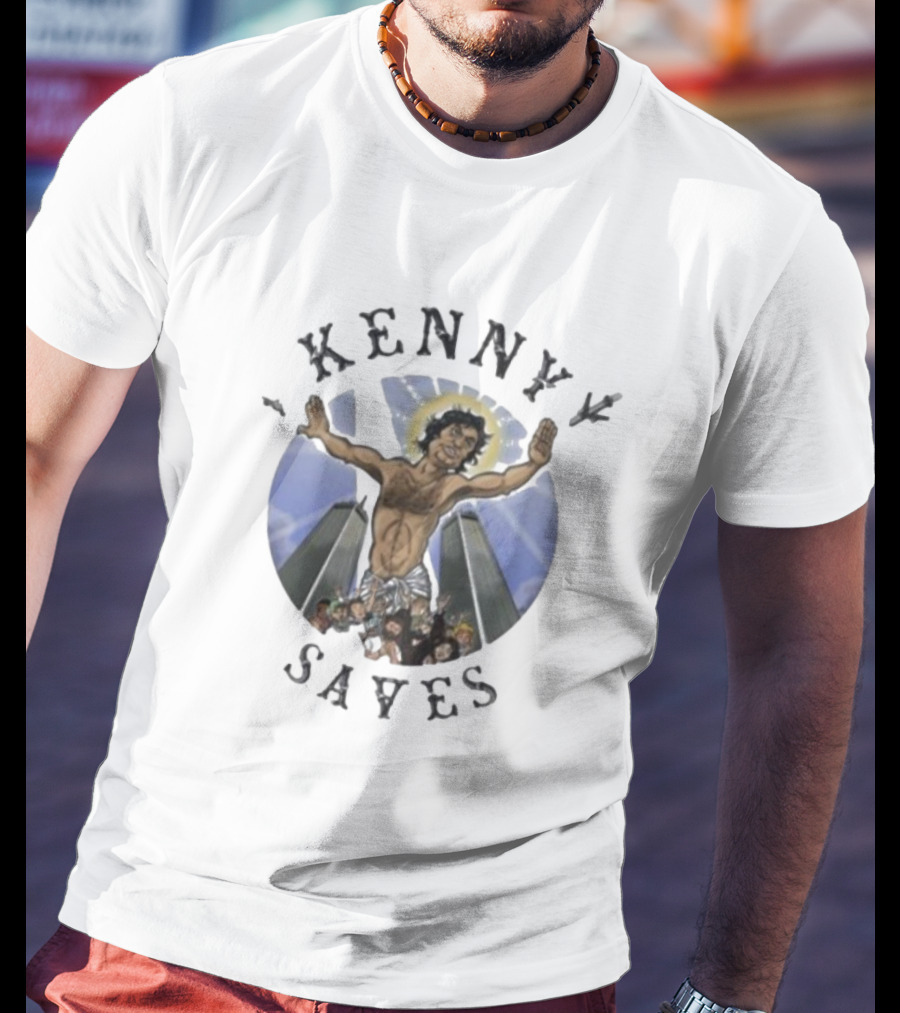 Kenny Saves Cross Icon With Crowd And Towers T-Shirt