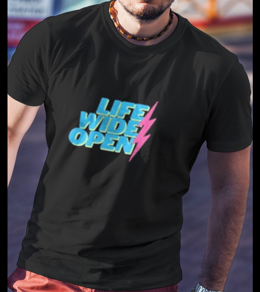 Life Wide Open Retro Lightning Bolt T-Shirt