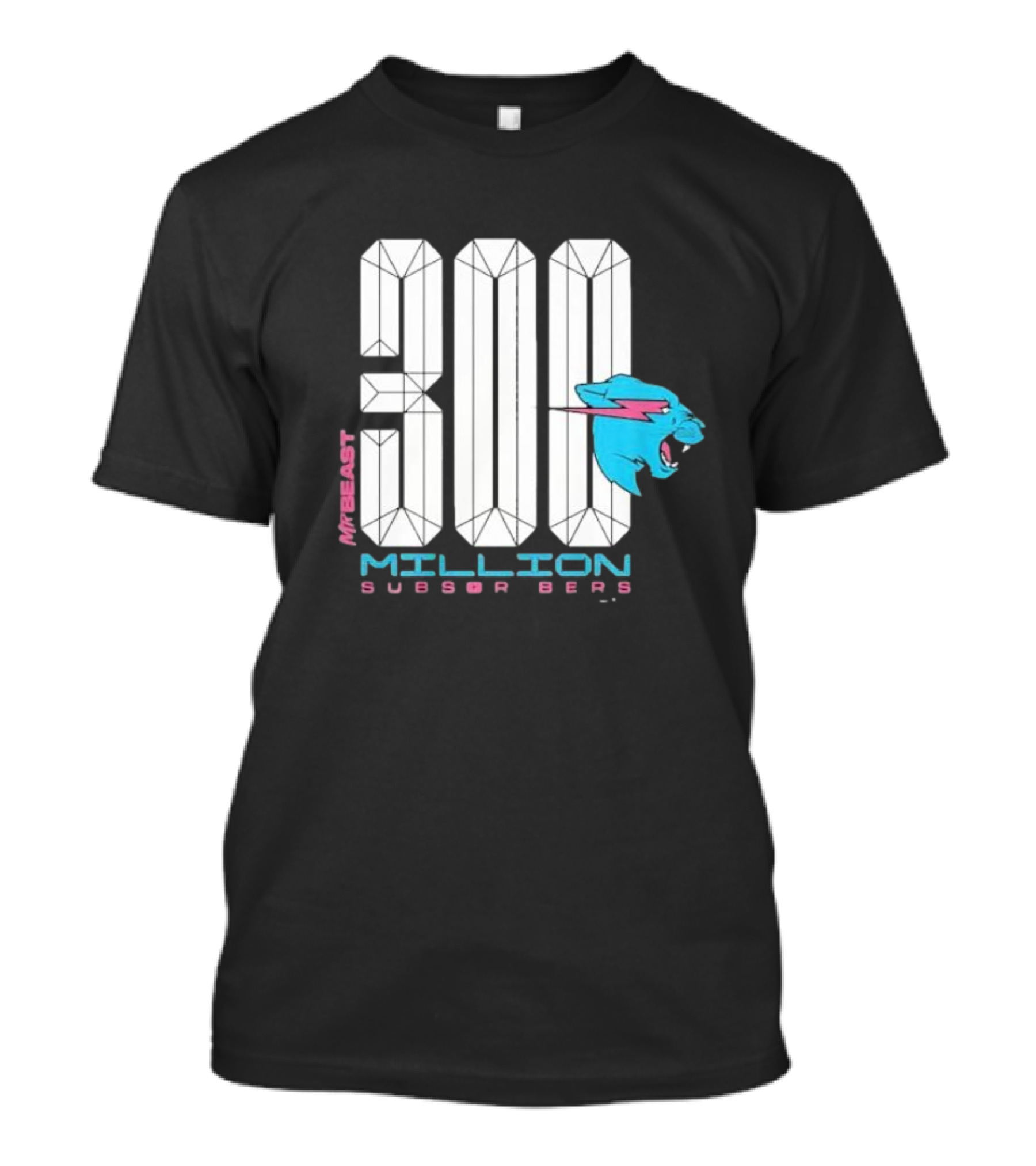 MrBeast 300 Million Subscribers Blue Panther T-Shirt